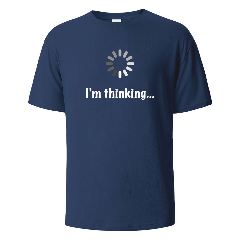 "I'm Thinking" Printed T-shirt for Men