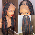 22inches black and brown knotless braids