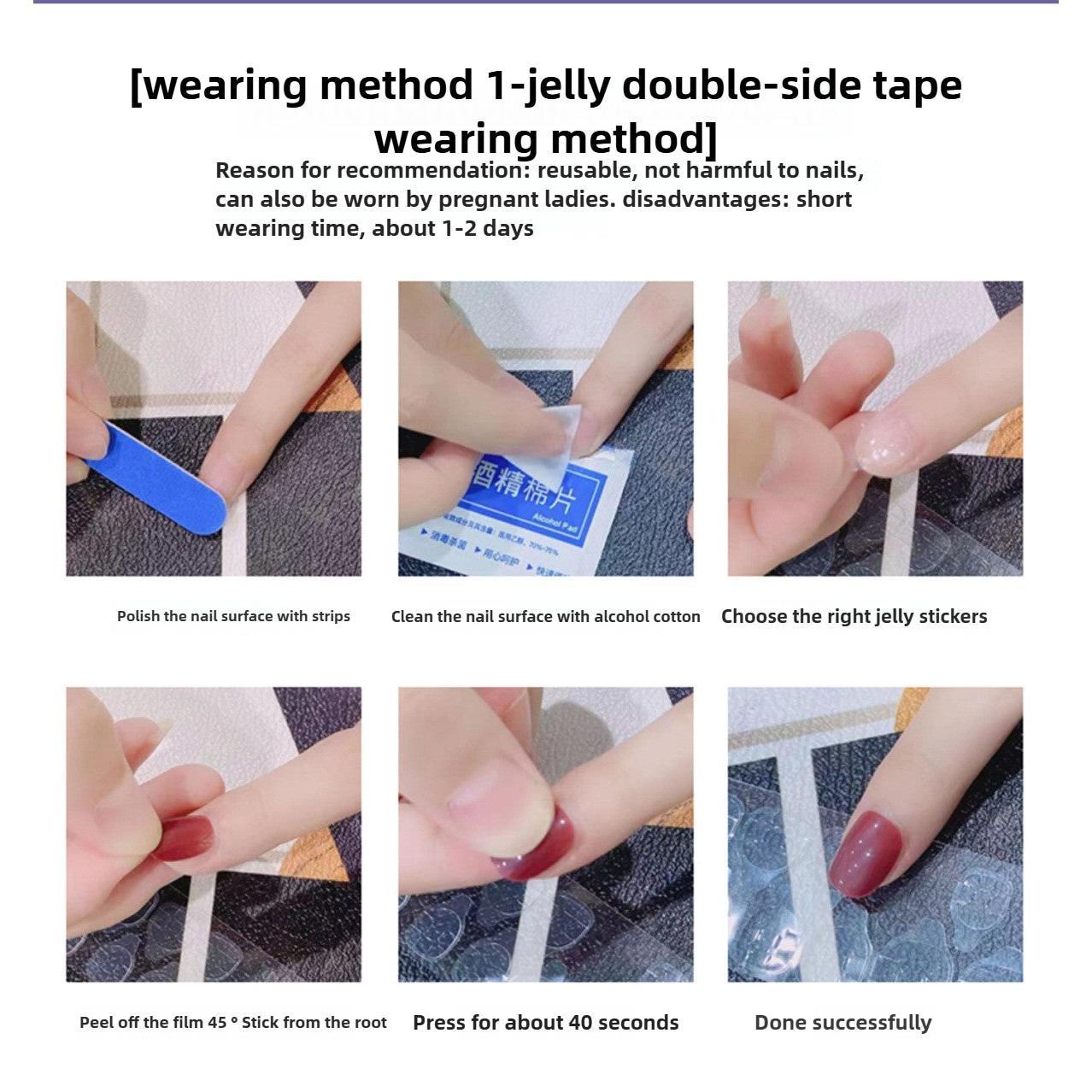 1073 Handmade Nail Wear Nail Art Reusable Press on Nails False Nails