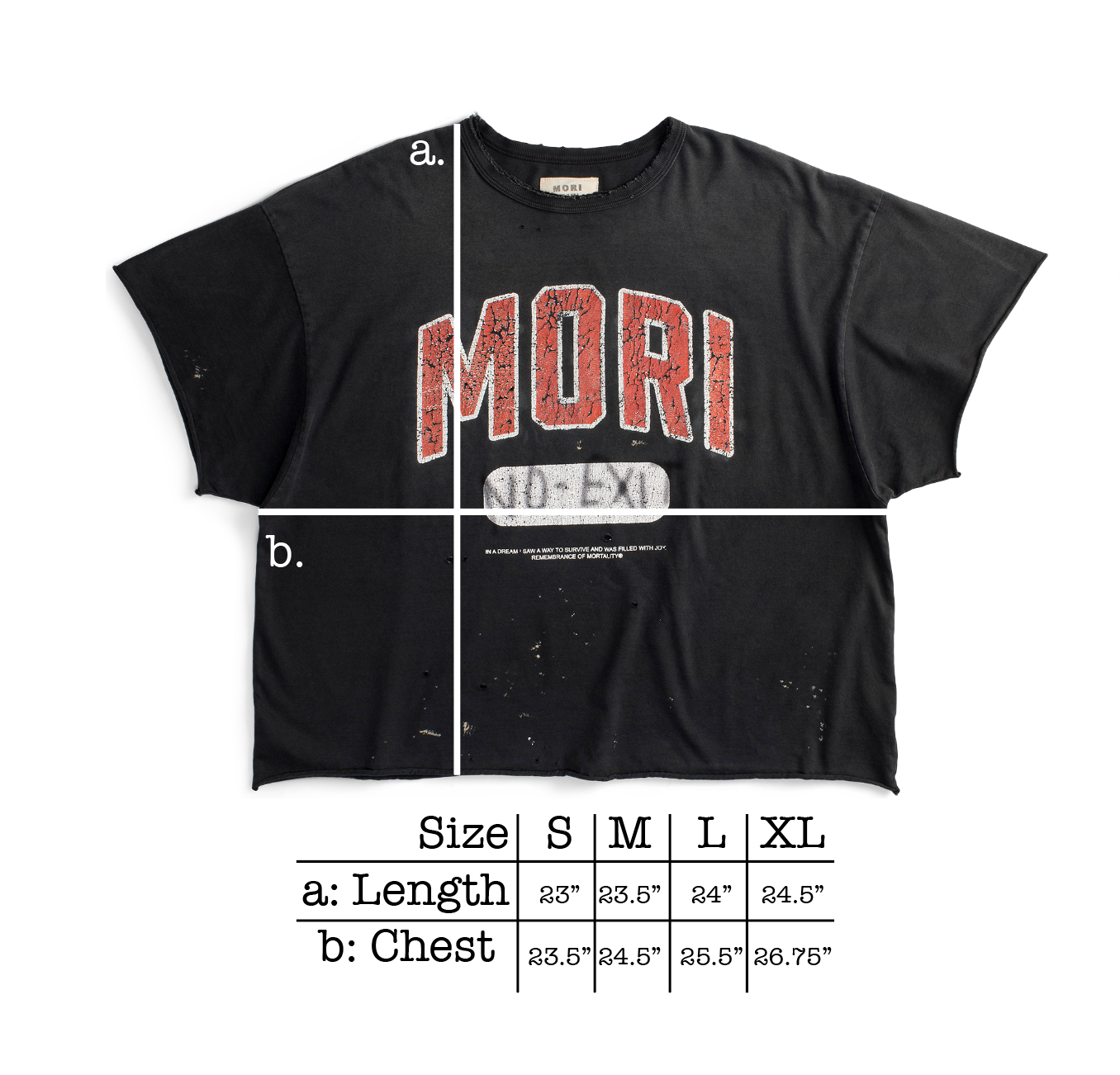 "NO EXIT" BOXY CROP TEE