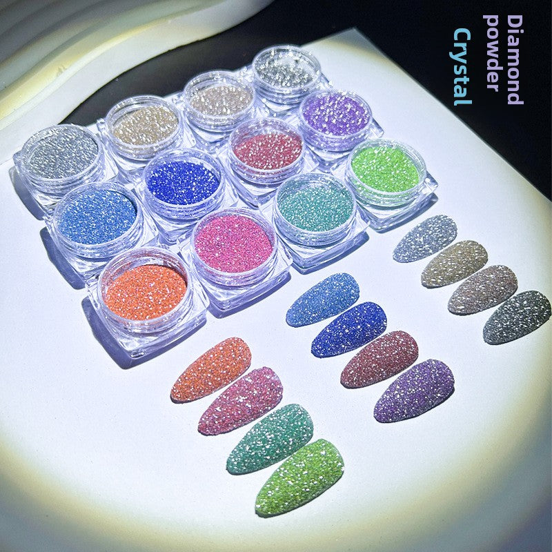1059 Crystal crushed diamond powder glittering glittering powder DIY Epoxy laser high flash crushed diamond powder for press on nails