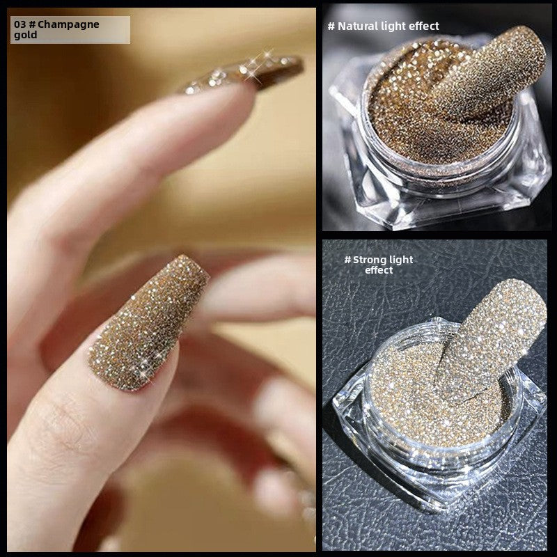 1059 Crystal crushed diamond powder glittering glittering powder DIY Epoxy laser high flash crushed diamond powder for press on nails